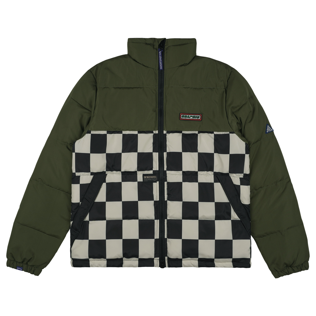 CHECKERS Puffer Jacket [Olive]