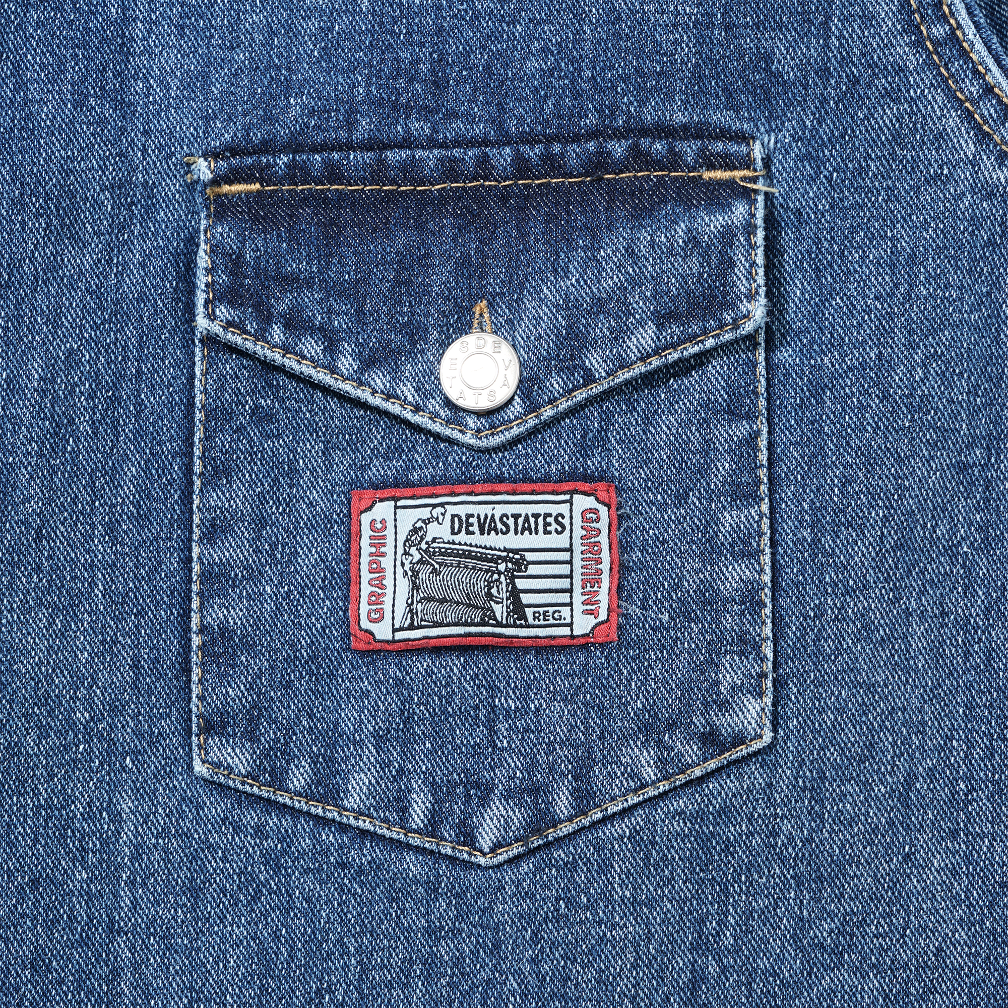 GENESIS Denim Western Shirt [Washed Blue]