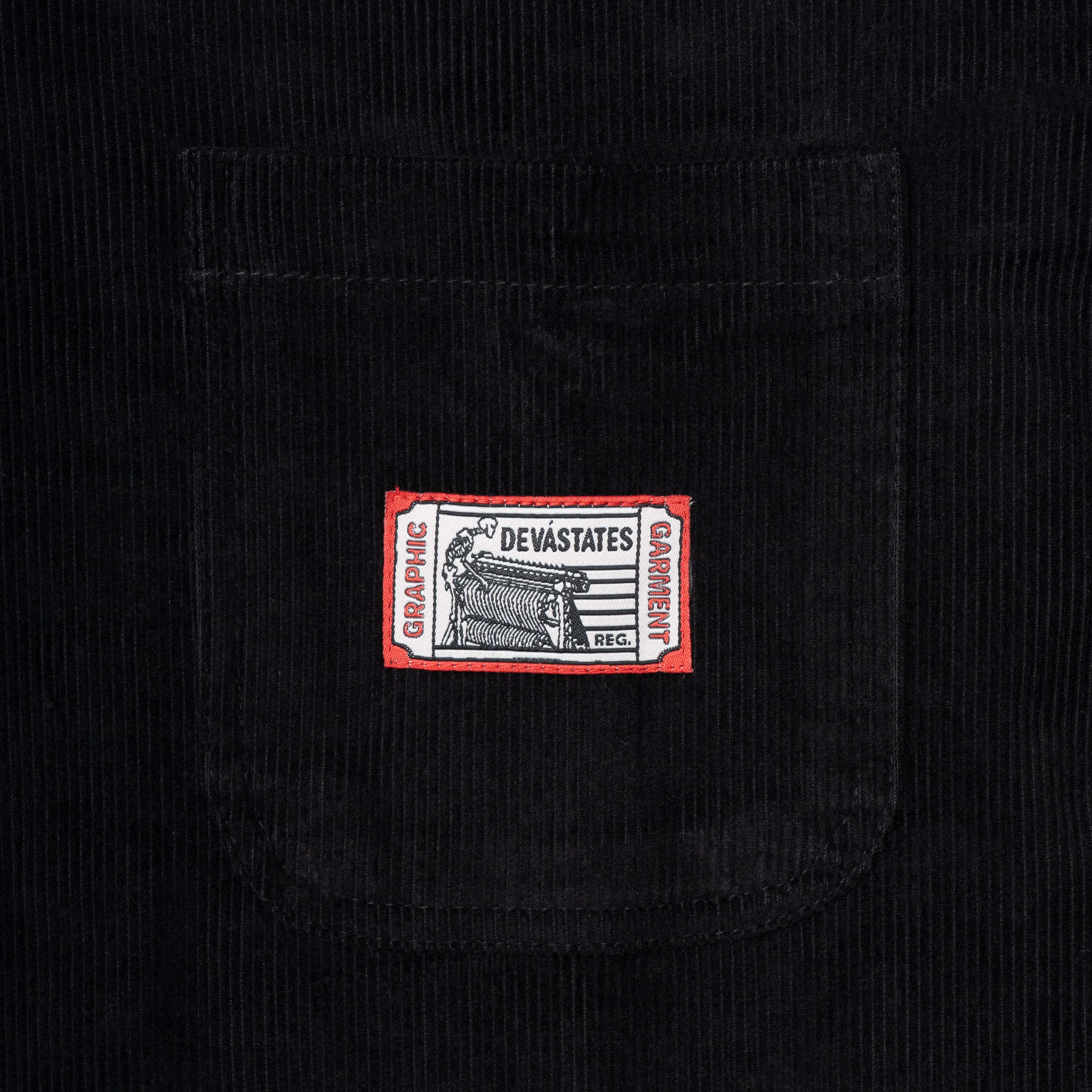 CIRCUIT Zip-Up Corduroy Jacket [Black]