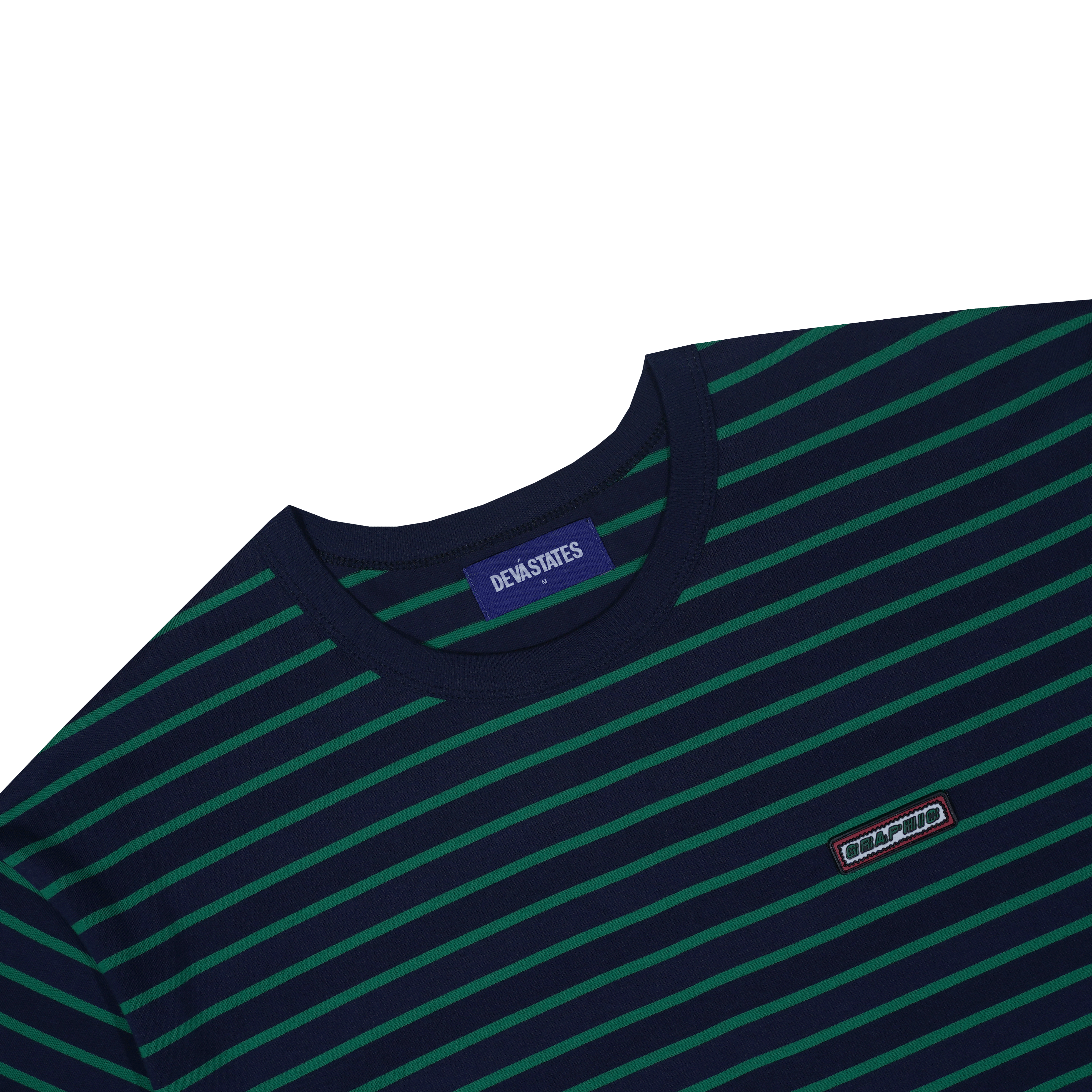 GRAPHIC Striped T-shirt [Green]