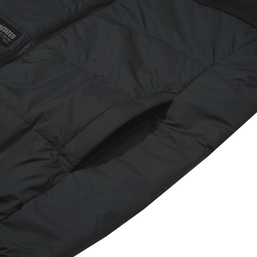 VAGRANT Foldable Lightweight Puffer Jacket [Black/Grey]