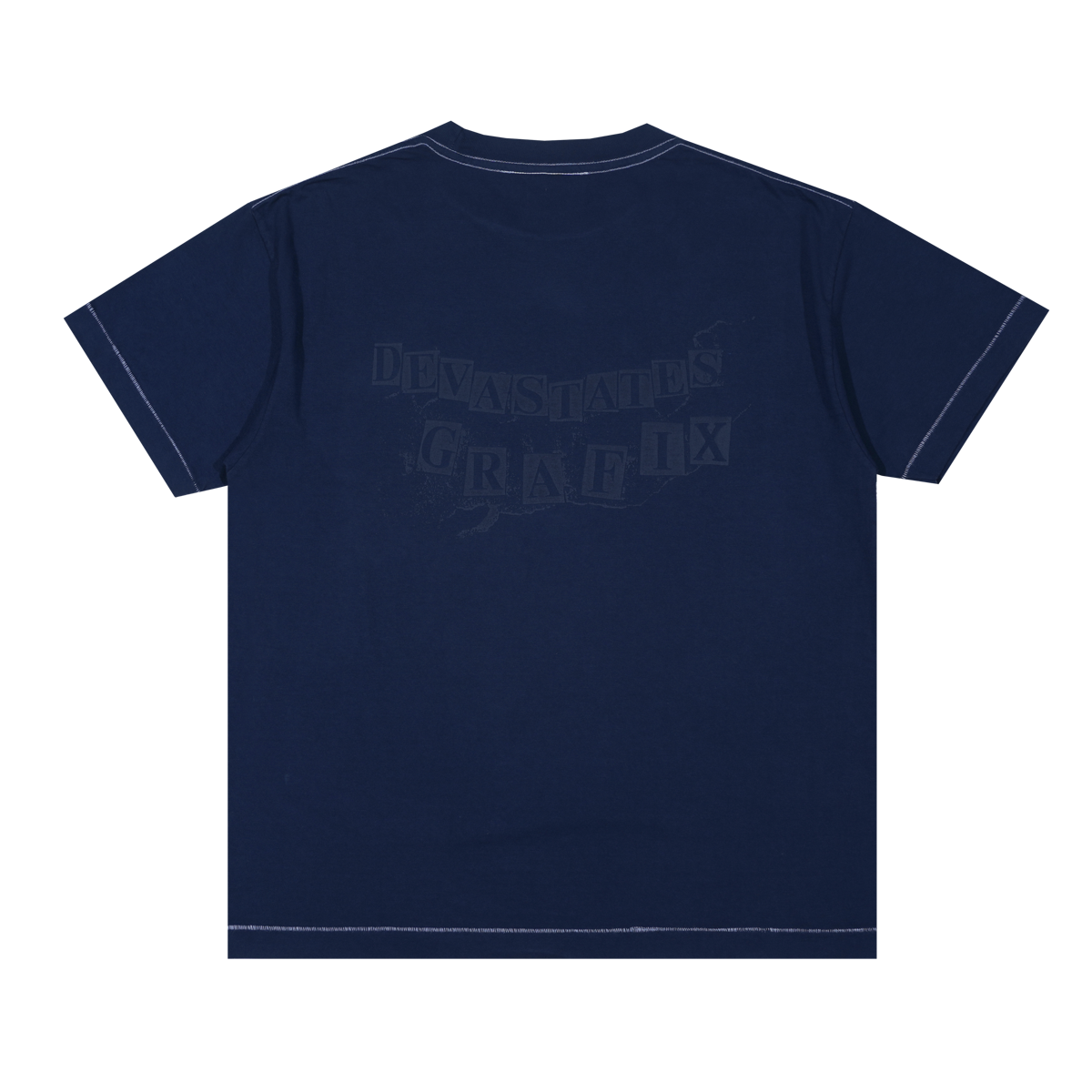 FUZZ S/S GFX Retro T-Shirt [Deep Blue Dyed]