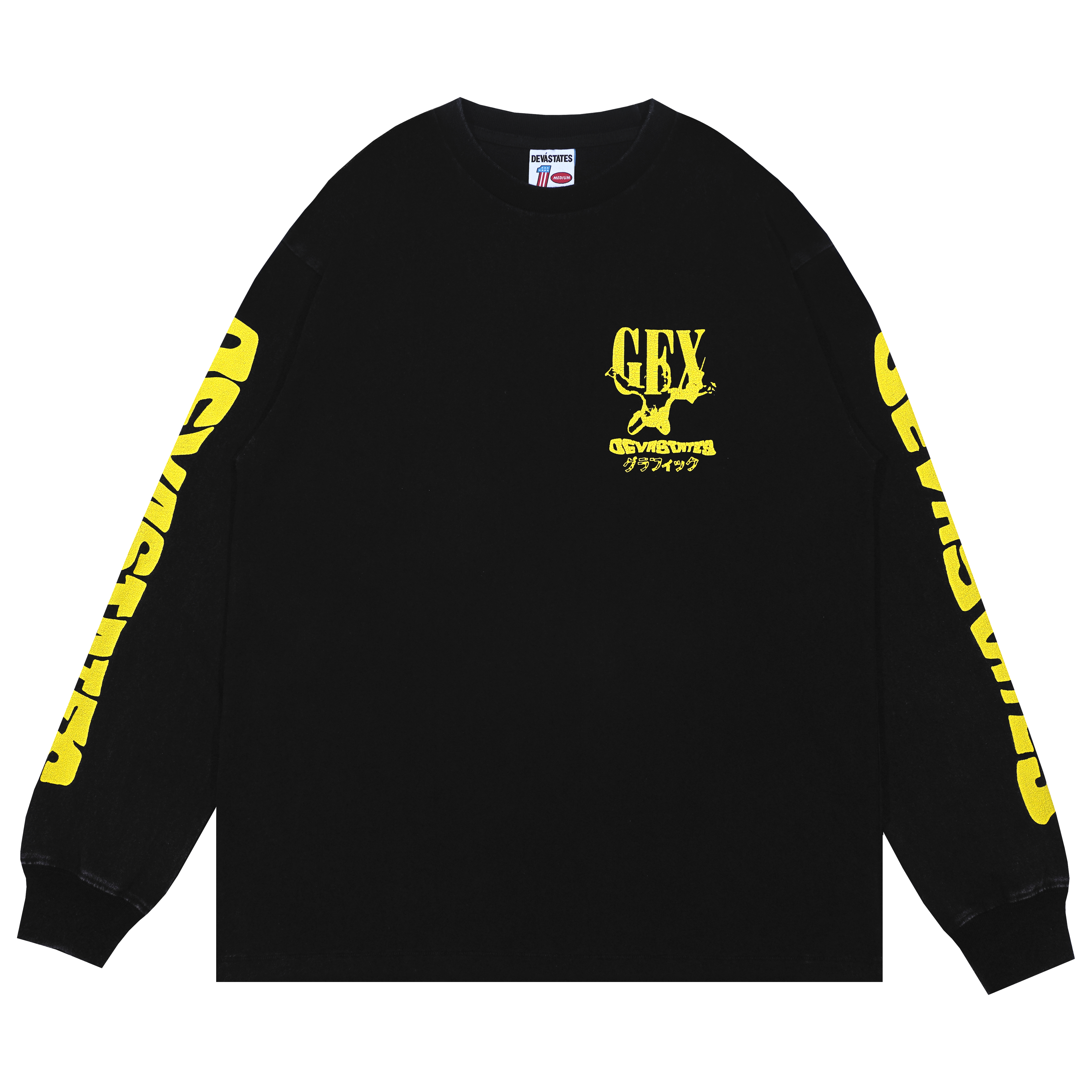 NVM L/S GFX Retro T-Shirt [Washed Black]