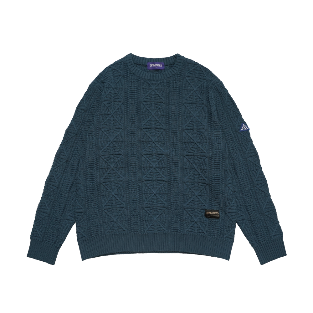 COBWEB Knitted Sweater [Blue]