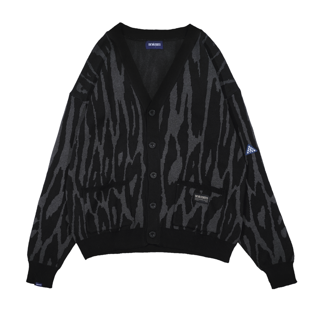 PANTERA Jacquard Knit Cardigan [Black]