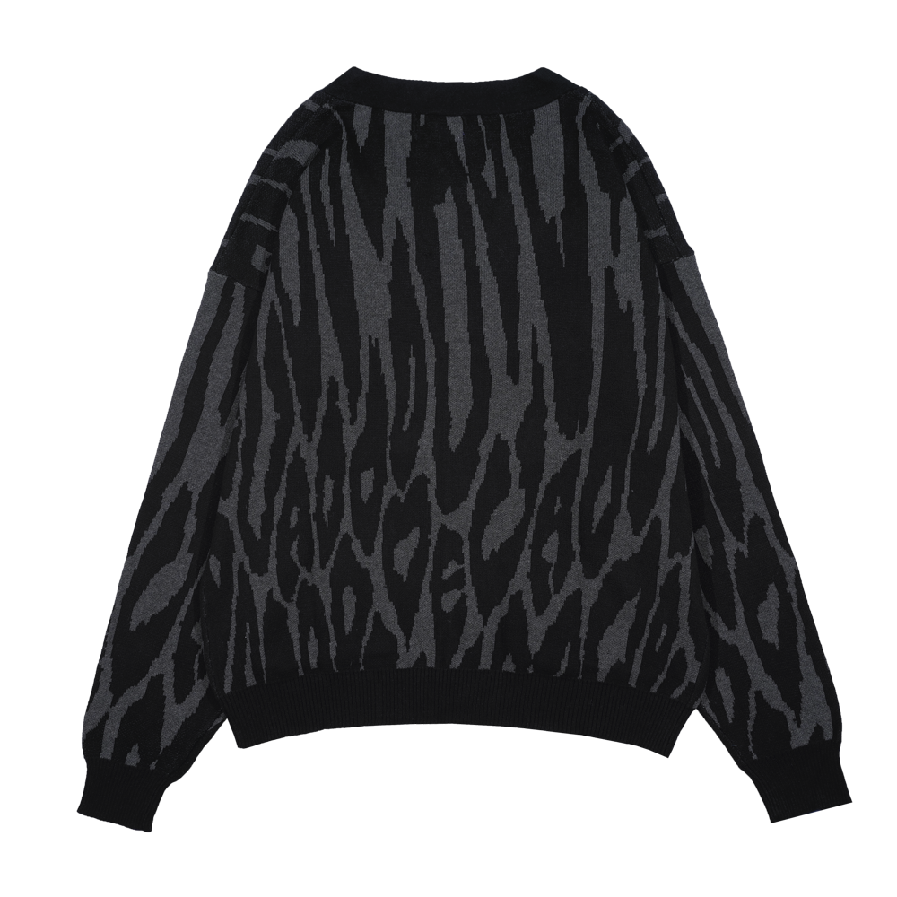 PANTERA Jacquard Knit Cardigan [Black]